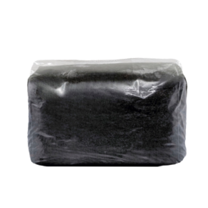 A Square Bag of sterilized manure substrate for mushrooms by North Spore.
