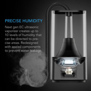 Features of AC Infinity Cloudforge T3 showing ultrasonic vaporizer and precision humidity controls