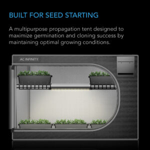 AC Infinity CloudLab Mini Grow Tent designed for effective seed germination and plant cloning with optimized airflow