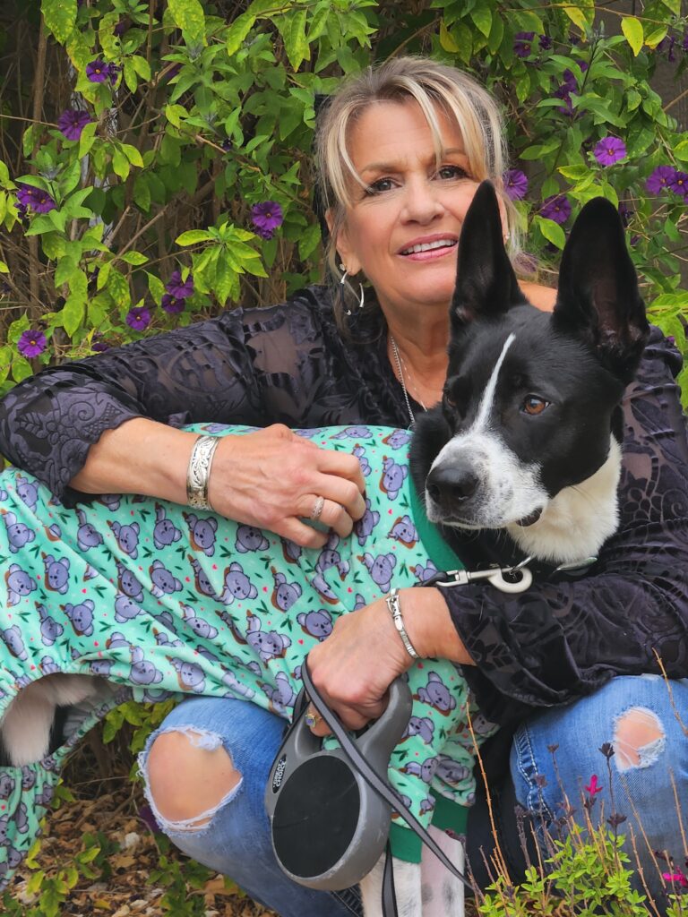  Sue and her best friend, Hank, who loves to wear pajamas